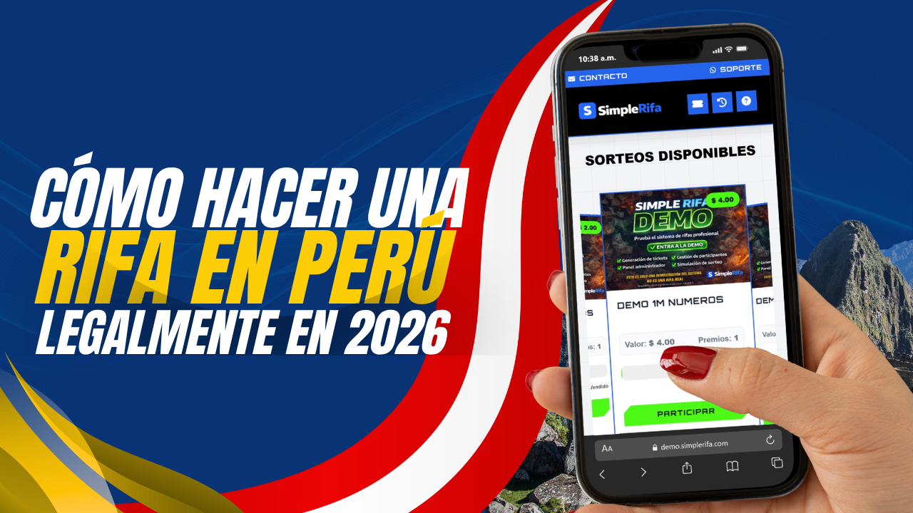 ¿Cómo hacer una rifa legal en Perú en 2026?